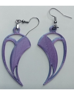 Boucles d'Oreilles "Orchis" - Style Graphique &amp; Cyberpunk
