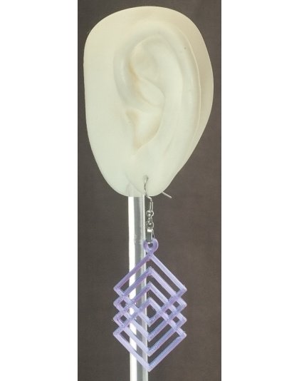 Boucles d'Oreilles - "Treillis Géométrique" - Style Moderne &amp; Minimaliste