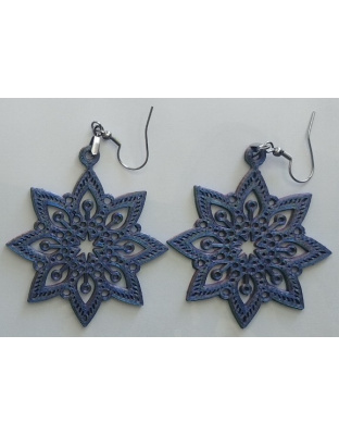 Boucles d'Oreilles "Étoile Céleste" - Style Mandala &amp; Bohème