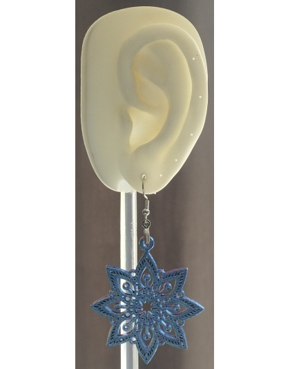 Boucles d'Oreilles "Étoile Céleste" - Style Mandala &amp; Bohème