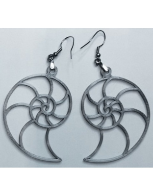 Boucles d'Oreilles "Nautile" - Style Graphique &amp; Nature