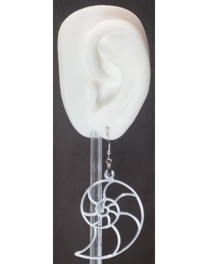 Boucles d'Oreilles "Nautile" - Style Graphique &amp; Nature