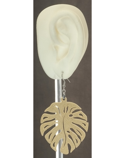 Boucles d'Oreilles "Monstera" - Style Tropical &amp; Bohème