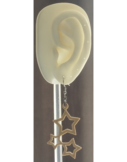 Boucles d'Oreilles "Étoiles Filantes" - Style Minimaliste &amp; Géométrique