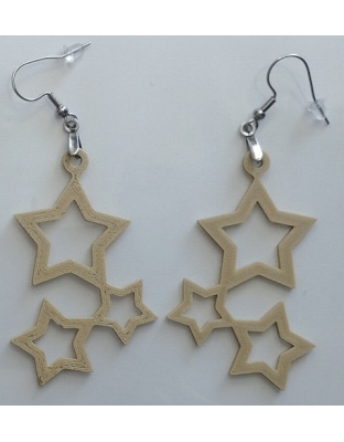 Boucles d'Oreilles "Étoiles Filantes" - Style Minimaliste &amp; Géométrique