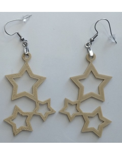 Boucles d'Oreilles "Étoiles Filantes" - Style Minimaliste &amp; Géométrique