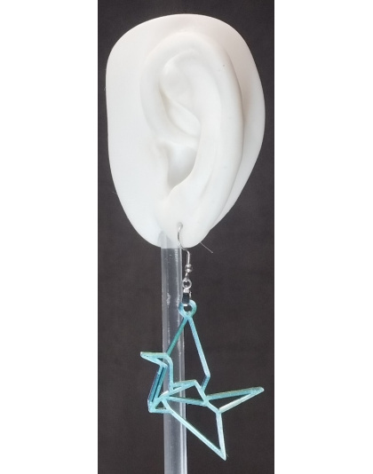 Boucles d'Oreilles "Tsuru Filigrane" - Style Géométrique &amp; Origami