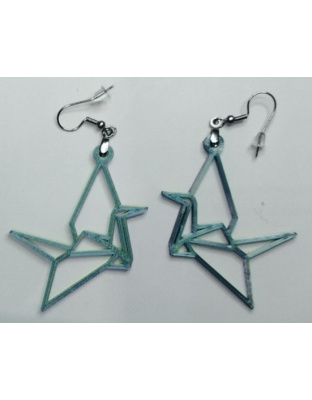 Boucles d'Oreilles "Tsuru Filigrane" - Style Géométrique &amp; Origami