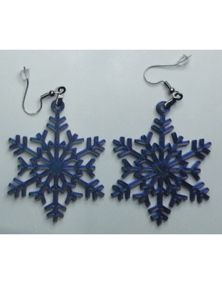 Boucles d'Oreilles "Cristal Polaire" - Style Hivernal &amp; Géométrique