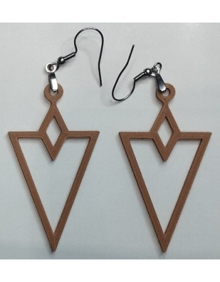 Boucles d'Oreilles "Origami Arrow" - Style Géométrique &amp; Minimaliste