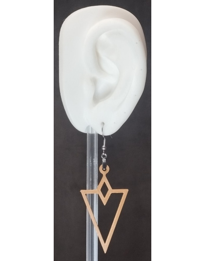 Boucles d'Oreilles "Origami Arrow" - Style Géométrique &amp; Minimaliste