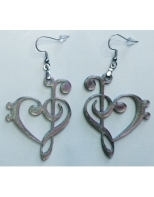Boucles d'Oreilles "Mélodie du Cœur" - Style Musical &amp; Romantique
