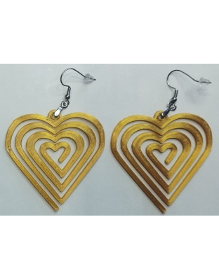 Boucles d'Oreilles "Cœur Infini" - Style Graphique &amp; Romantique