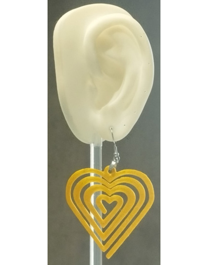 Boucles d'Oreilles "Cœur Infini" - Style Graphique &amp; Romantique