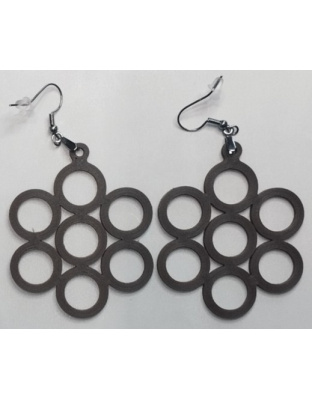 Boucles d'Oreilles "Bulles de Lobe" - Style Géométrique &amp; Rétro