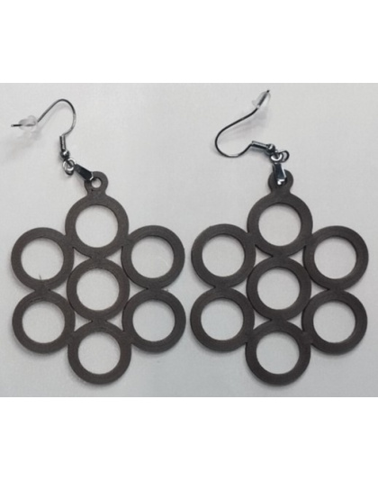Boucles d'Oreilles "Bulles de Lobe" - Style Géométrique &amp; Rétro