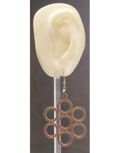 Boucles d'Oreilles "Bulles de Lobe" - Style Géométrique &amp; Rétro