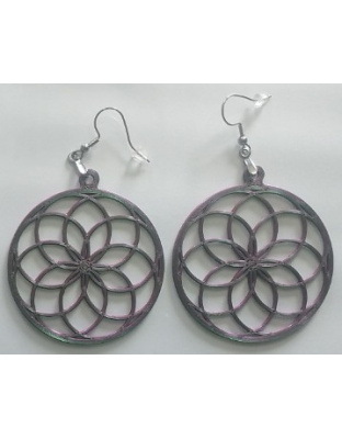 Boucles d'Oreilles "Rosace Mandala" - Style Géométrique &amp; Bohème