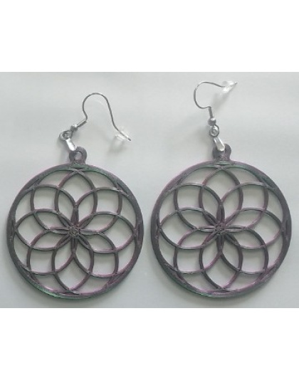 Boucles d'Oreilles "Rosace Mandala" - Style Géométrique &amp; Bohème