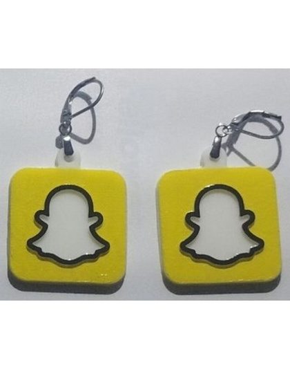 Boucles d'Oreilles "SnapGhost" - Style Pop Culture &amp; Geek