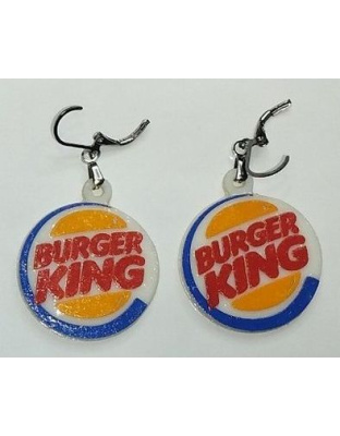 Boucles d'Oreilles "Burger King" - Style Pop culture &amp; Funky