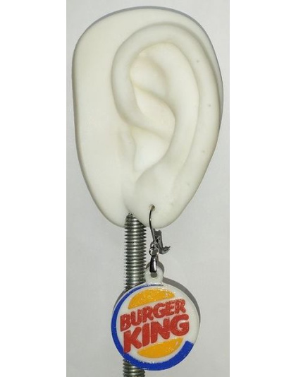 Boucles d'Oreilles "Burger King" - Style Pop culture &amp; Funky