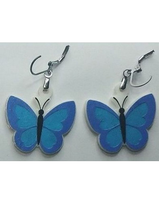 Boucles d'Oreilles "Papillons Bleus" - Style Nature &amp; Poétique