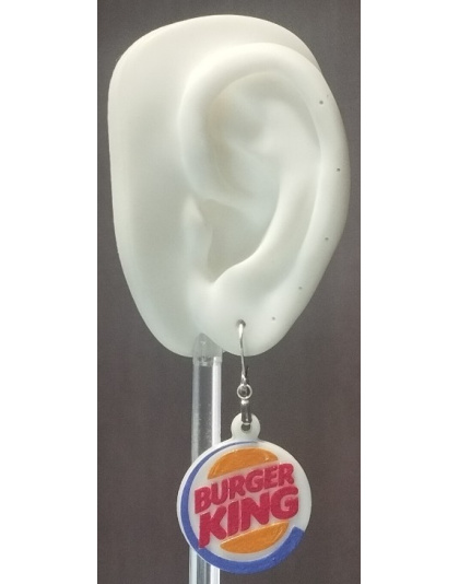 Boucles d'Oreilles "Burger King" - Style Pop culture &amp; Funky