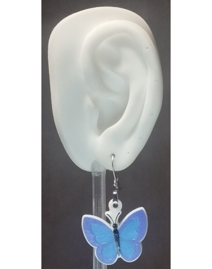 Boucles d'Oreilles "Papillons Bleus" - Style Nature &amp; Poétique