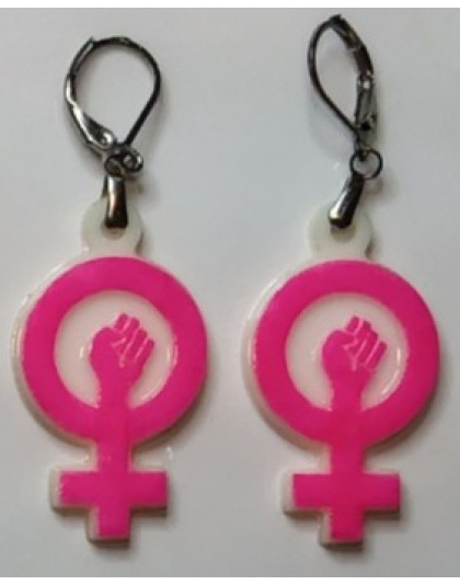 Boucles d'Oreilles "Féministe" - Style Engagé &amp; Pop