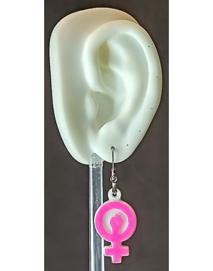 Boucles d'Oreilles "Féministe" - Style Engagé &amp; Pop